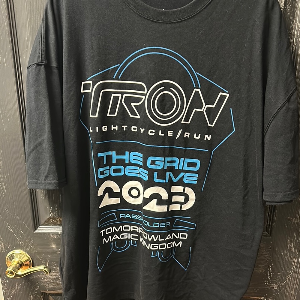 Disney Black and Blue Tron Women's Top